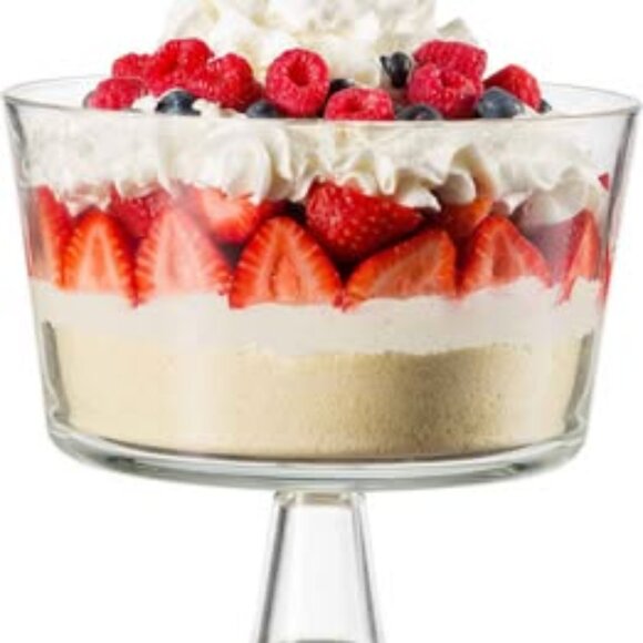 Vintage clear glass pedestal bowl - Picture 8 of 8